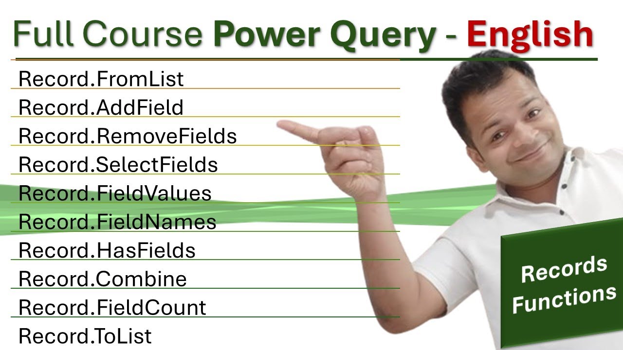 Chapter 8 &ndash; Record functions  in power query