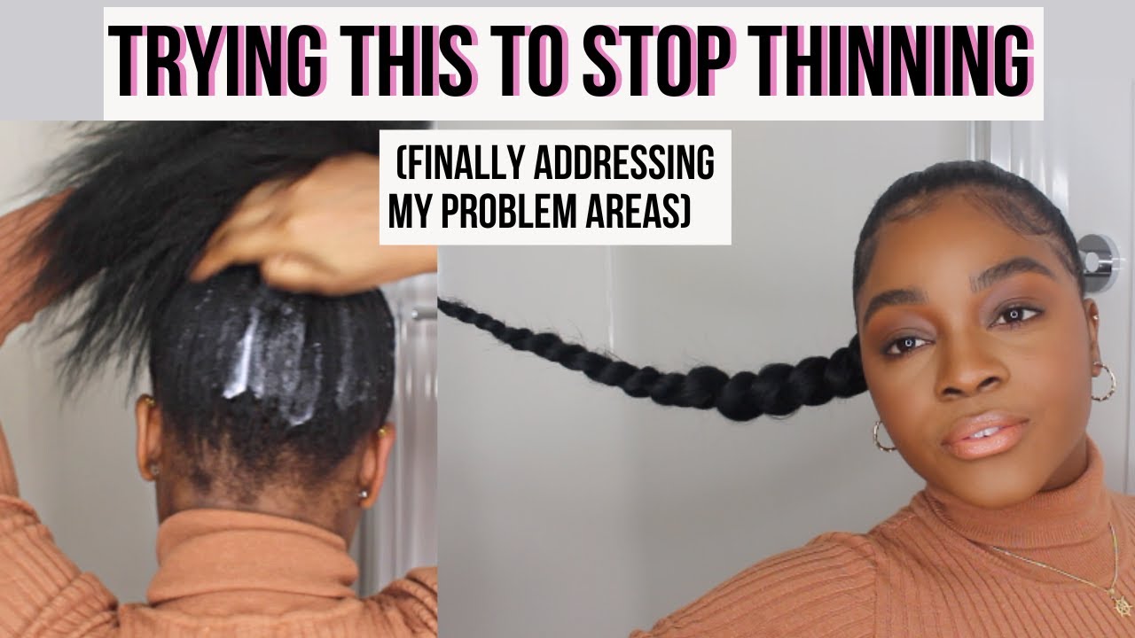 Trying this to stop thinning in stressed areas| Protective Hairstyle on Relaxed Hair