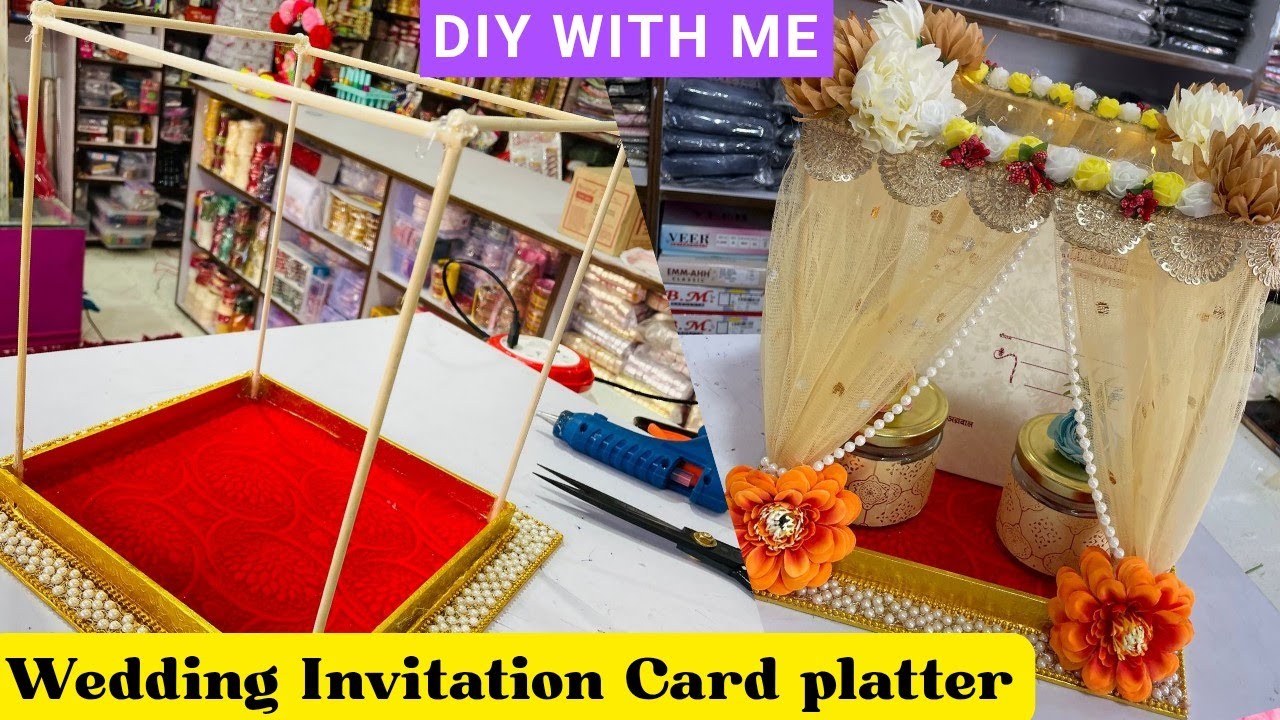 Wedding Invitation Card platter|#weddinginvitation#weddingdecor #madhuagarwal#invitationcarddesign