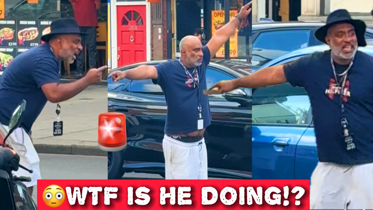 😳Unbelievable Scene: Man Shuts Down London Road Traffic and Confronts Drivers!😲