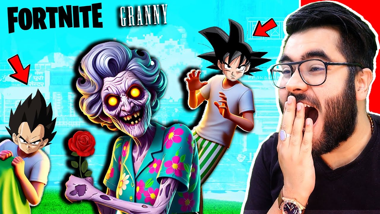 😂 GOKU & VEGETA GRANNY Escape in Fortnite! | FUNNY 😂 | Hitesh KS