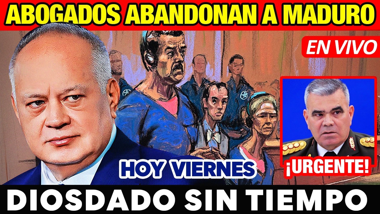 ATENCIÓN 🚨 ¡EEUU PRESIONA! SE LE AGOTA EL TIEMPO A DIOSDADO 🔴 MADURO ENFRENTA CRISIS EN SU DEFENSA