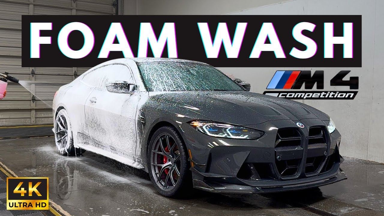BMW M4 Foam Wash - Exterior Auto Detailing (Satisfying ASMR)