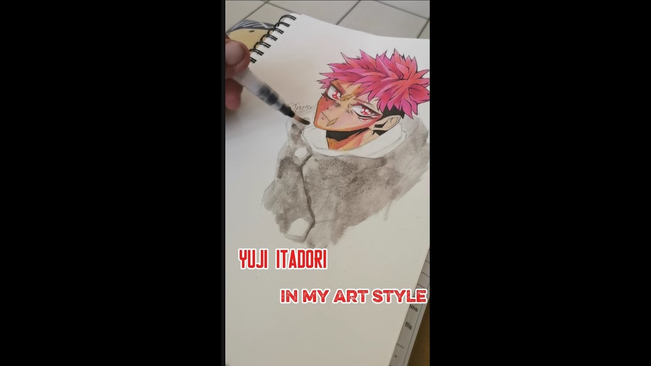 Yuji Itadori in my art style ♥️ can't wait for part 2 or the culling games😫♥️