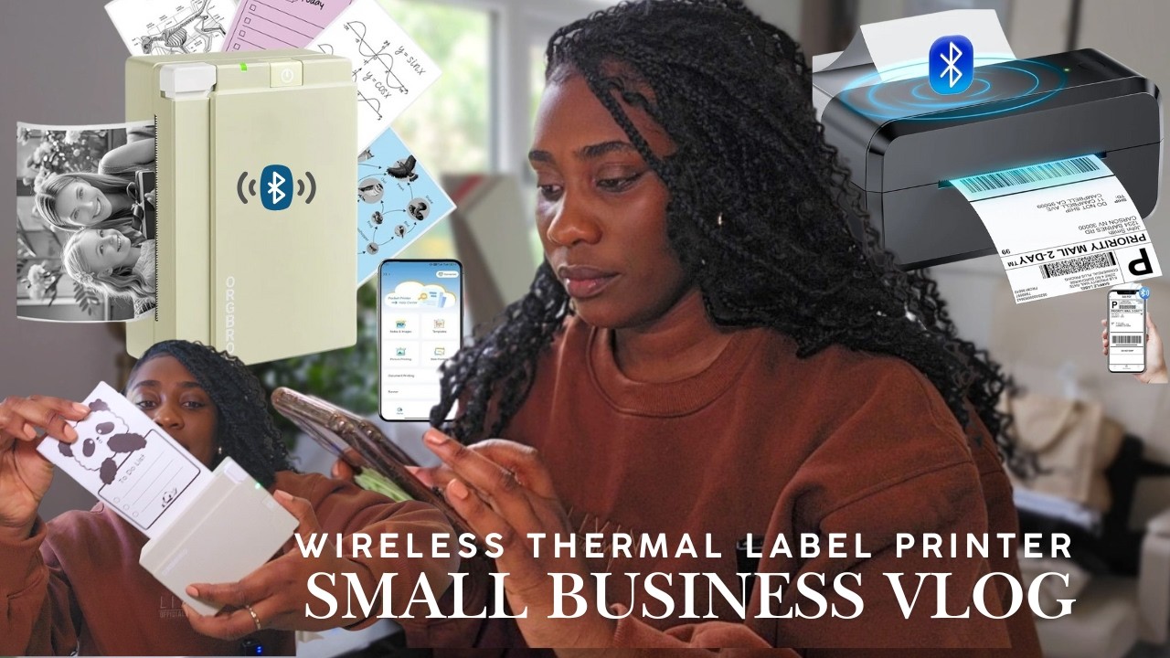 How to print sticker labels with Wireless Thermal Label Printer| DIY Custom label for small business