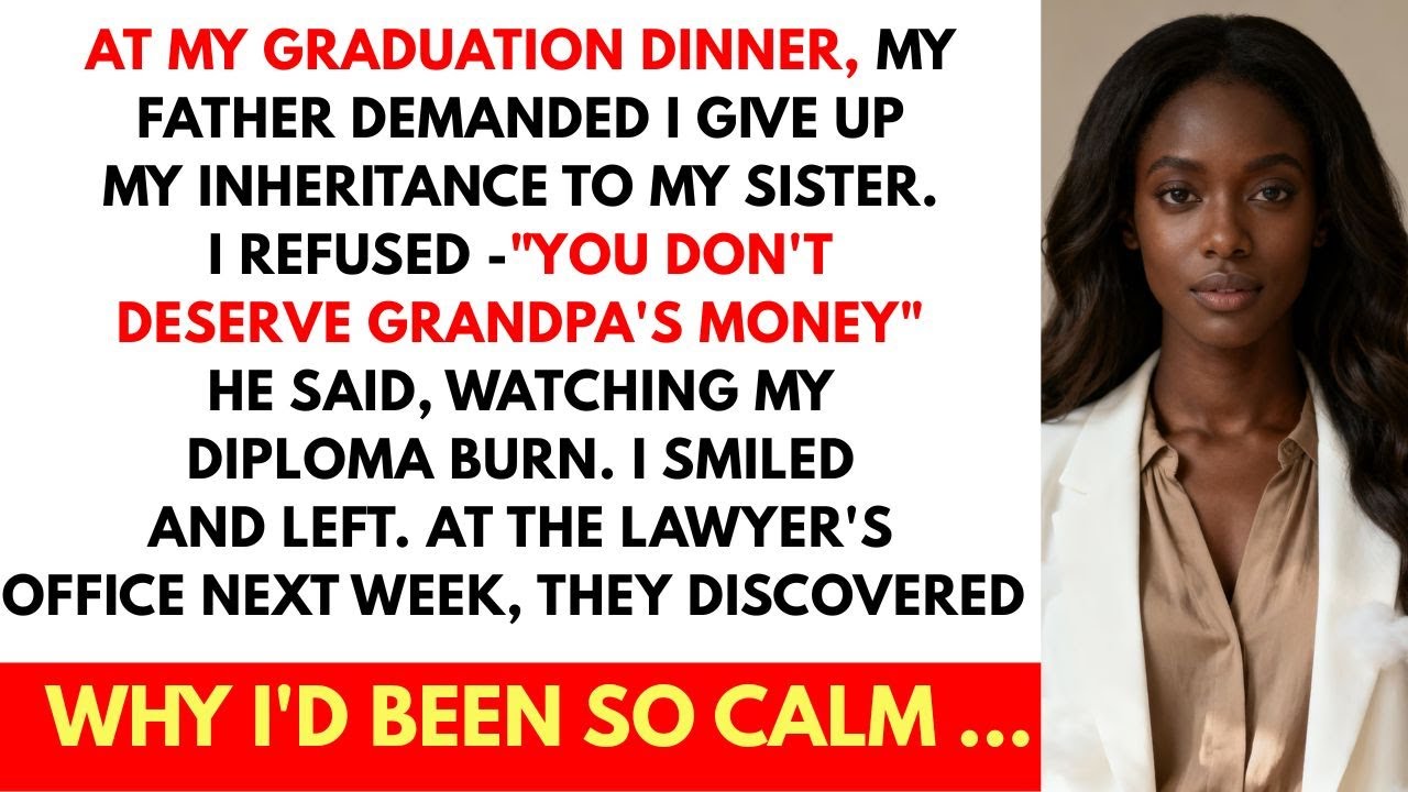 At My Graduation Dinner My Father Demanded I Give My Inheritance To My Sister And I Refused
