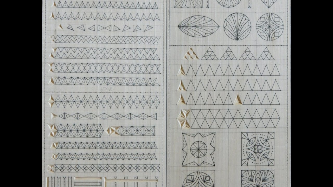 Practice Board - Chip carving (examples of carving the elements)