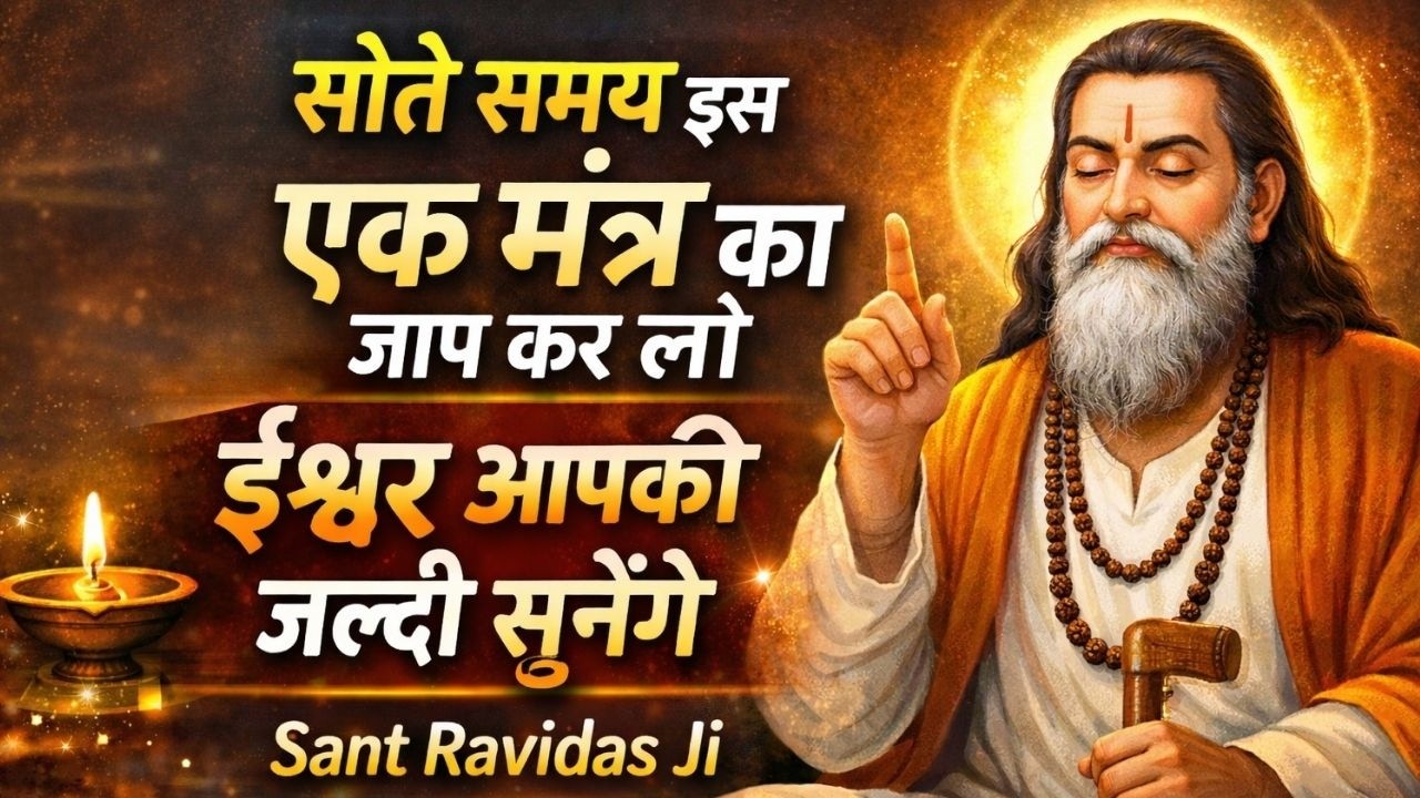रात को सोने से पहले ये मंत्र जप लो 🌙 चमत्कार खुद देखोगे | Sant Ravidas Ji KD vani motivation
