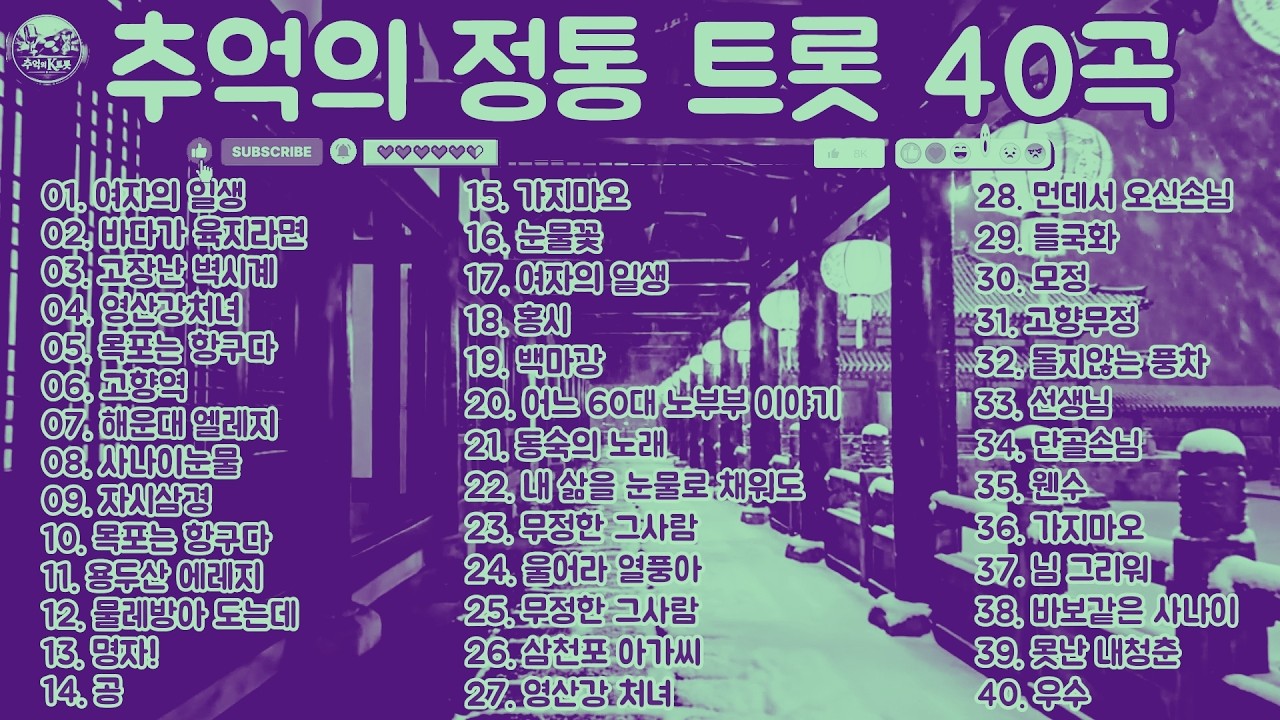 🎯 추억의 정통 트롯 40곡 🎶 그 시절 우리가 사랑한 명곡 모음 🎧 정애리·이민숙 ·명곡선   중장년을 위한 인생 노래 ✔ 한국 트롯 명곡 BEST 모음