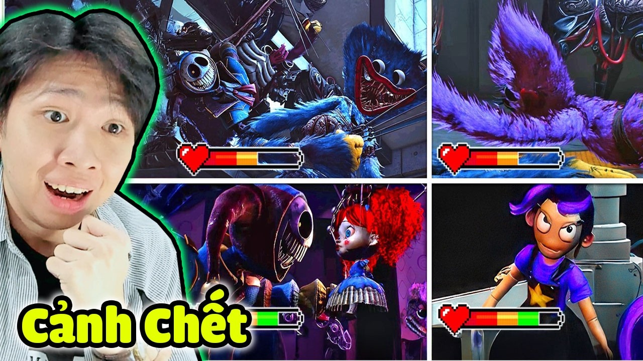 So Sánh Những Cảnh C.HẾ.T Của Trùm Cuối trong Poppy Playtime 😱 VinhMC Reaction Boss Cuối Chapter 1-5