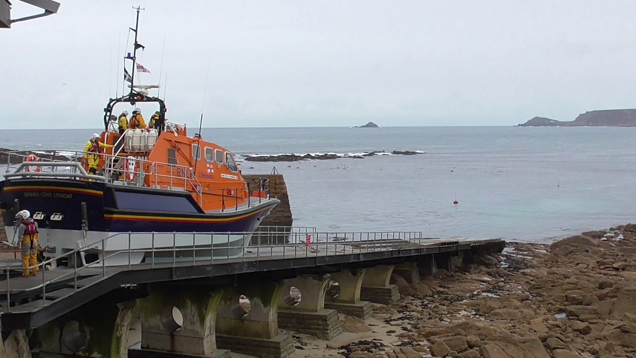 Sennen Cove Lifeboat Launch