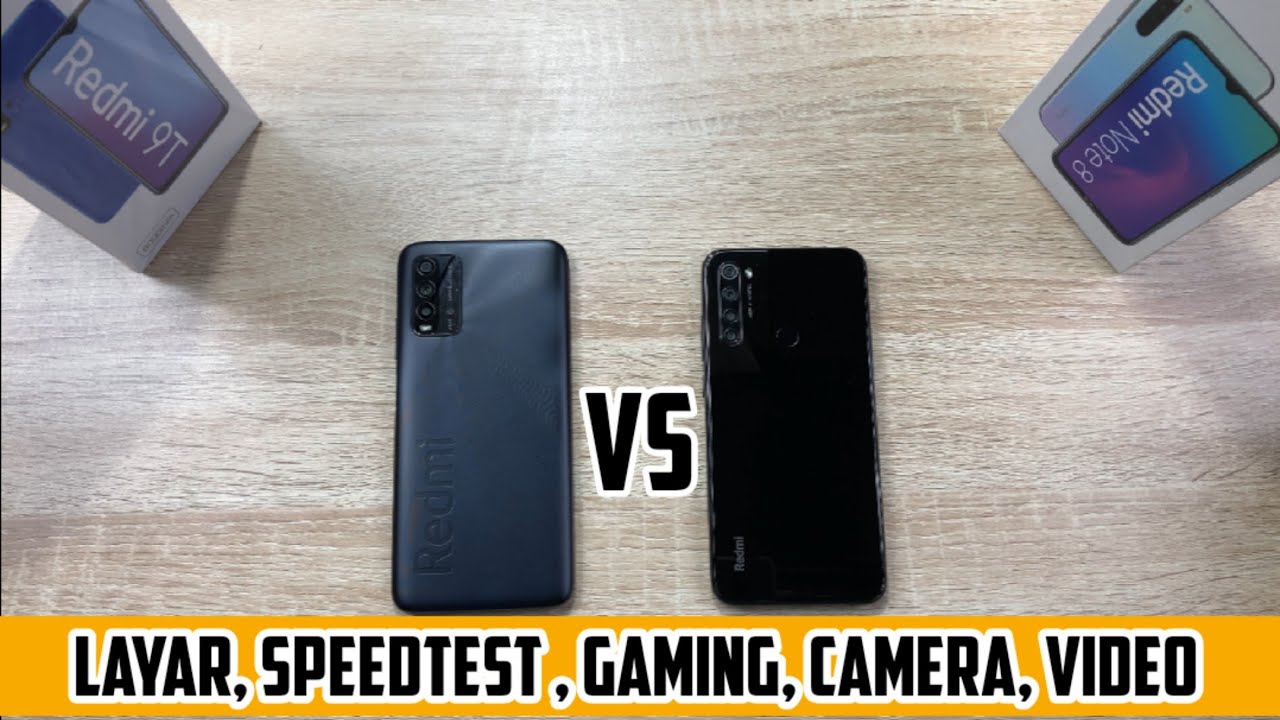 Redmi 9T vs Redmi Note 8 | Layar Speaker Speed Test Gaming Camera Video MIUI 12