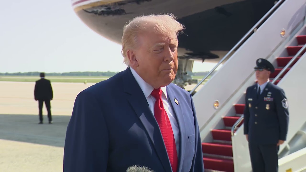 President Trump Gaggles with Press at Joint Base Andrews, Jul.  22, 2026