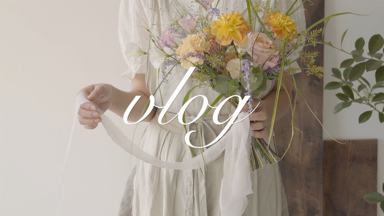 ENG / flower shop vlog | 꽃만지는 일상, 핸드타이드, 돌상 플라워 어레인지먼트