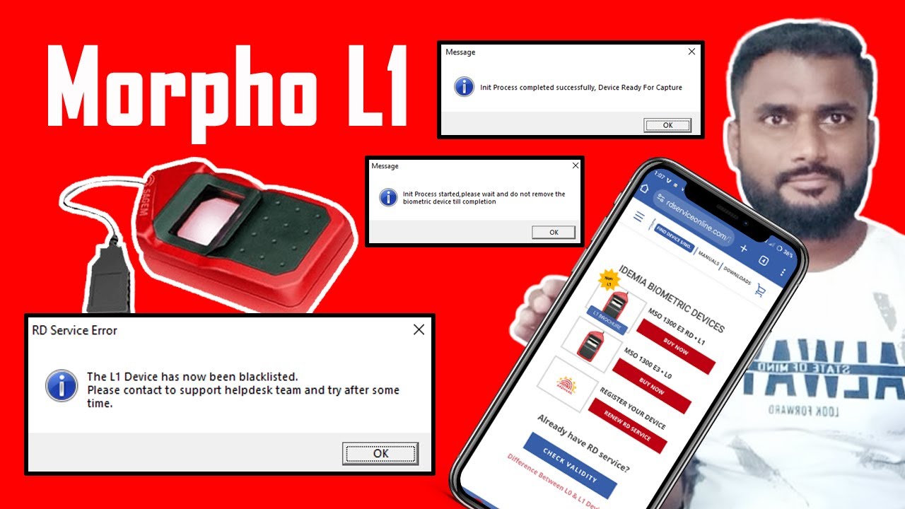 the l1 device has been blacklisted | morpho problem device is valid but not whitelisted | morpho l1
