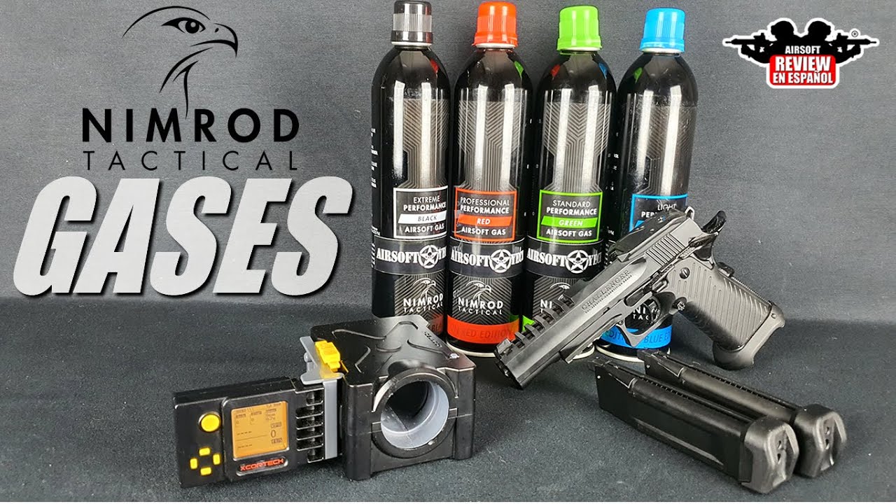 Gases NIMROD de 8-10-12 y 14 KG Revisión y pruebas de Crono | Airsoft Review en Español