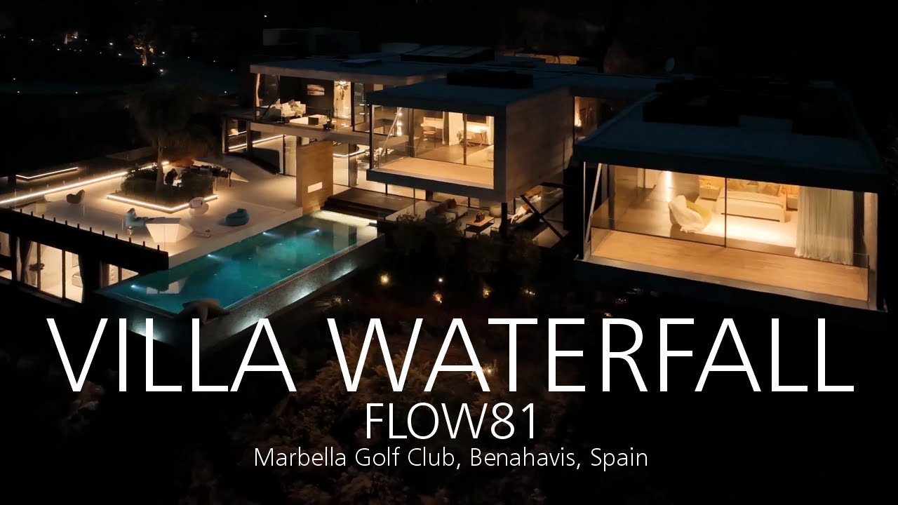 Inside Floating concrete House. CASA FLOTANTE en Marbella Golf Club, Benahavis, Spain. FLOW81