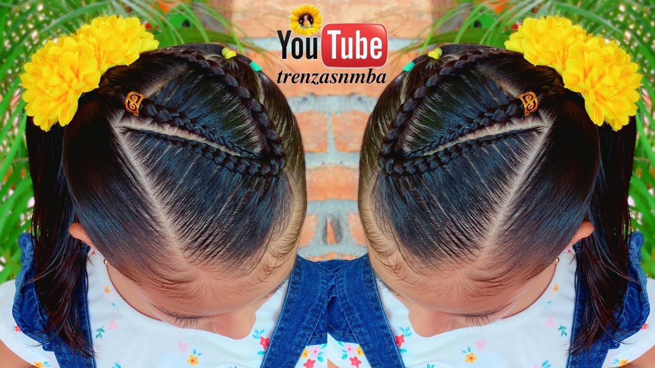 hermoso peinado en trenza fácil ❤️, peinado para niñas