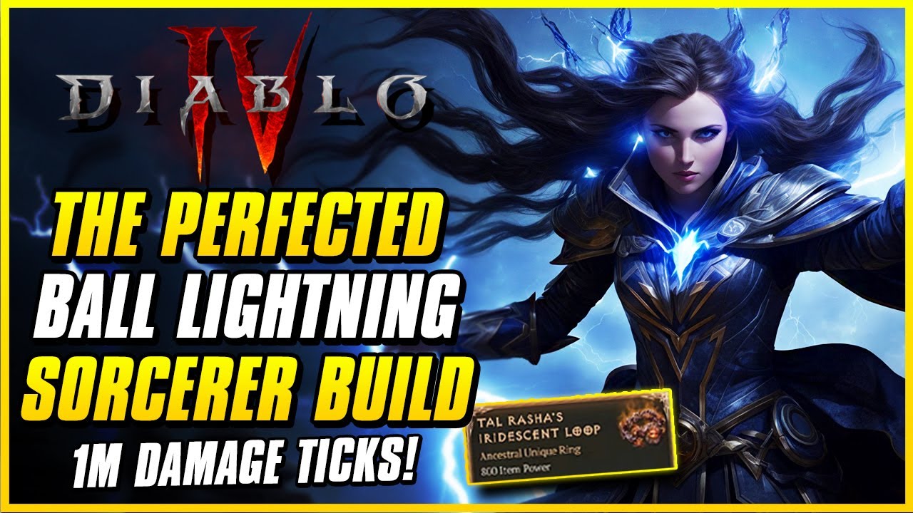 UPDATED BEST BALL LIGHTNING SORCERER BUILD S2 (T100 & Ubers) | Diablo 4 Level 100 Endgame Guide
