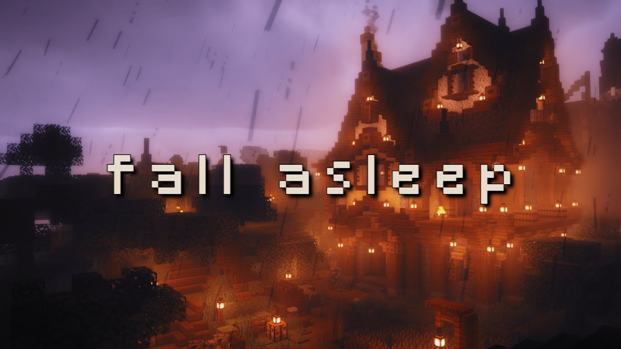 take it easy, get some rest • minecraft sleep rain ambience