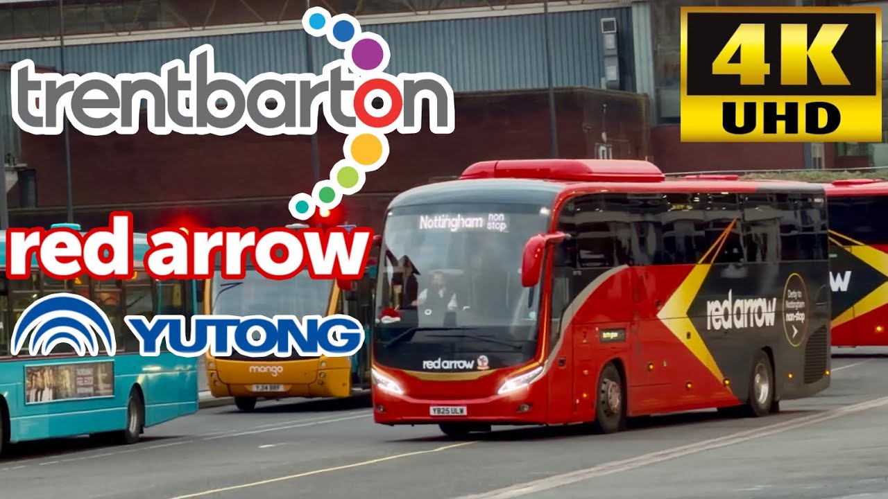 [Trentbarton Red Arrow: Nottingham City Centre express to Derby] Yutong GT12 New Electric Coach