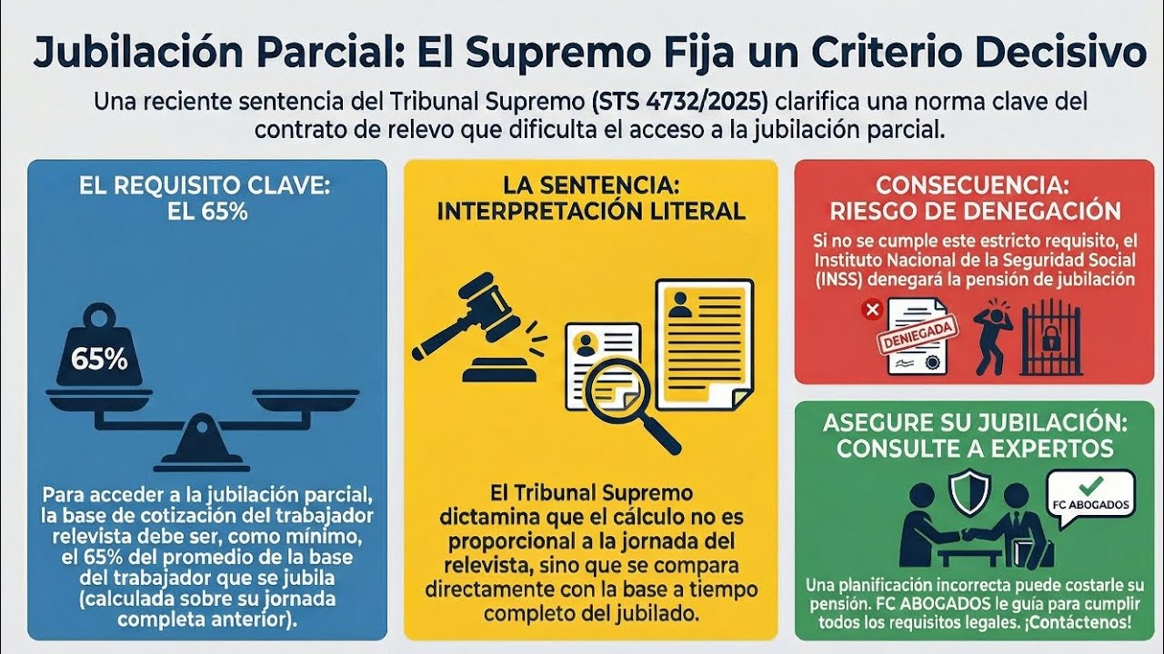 🛑 ¿QUIERES LA JUBILACIÓN PARCIAL? ¡El Supremo endurece los requisitos! ⚖️  STS 4732/2025 📢‼️😱😱