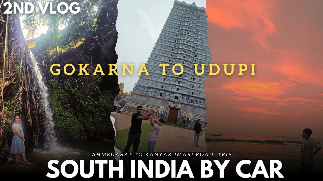 [VLOG-2] Family Road Trip Karnataka Coast | Gokarna–Murdeshwar–Udupi | Amdavad to Kanyakumari by car