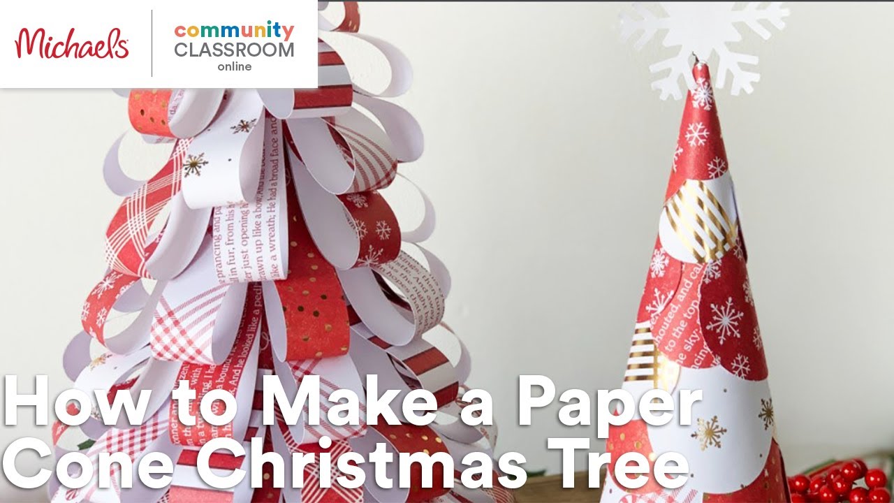 Online Class: How to Make a Paper Cone Christmas Tree | Michaels