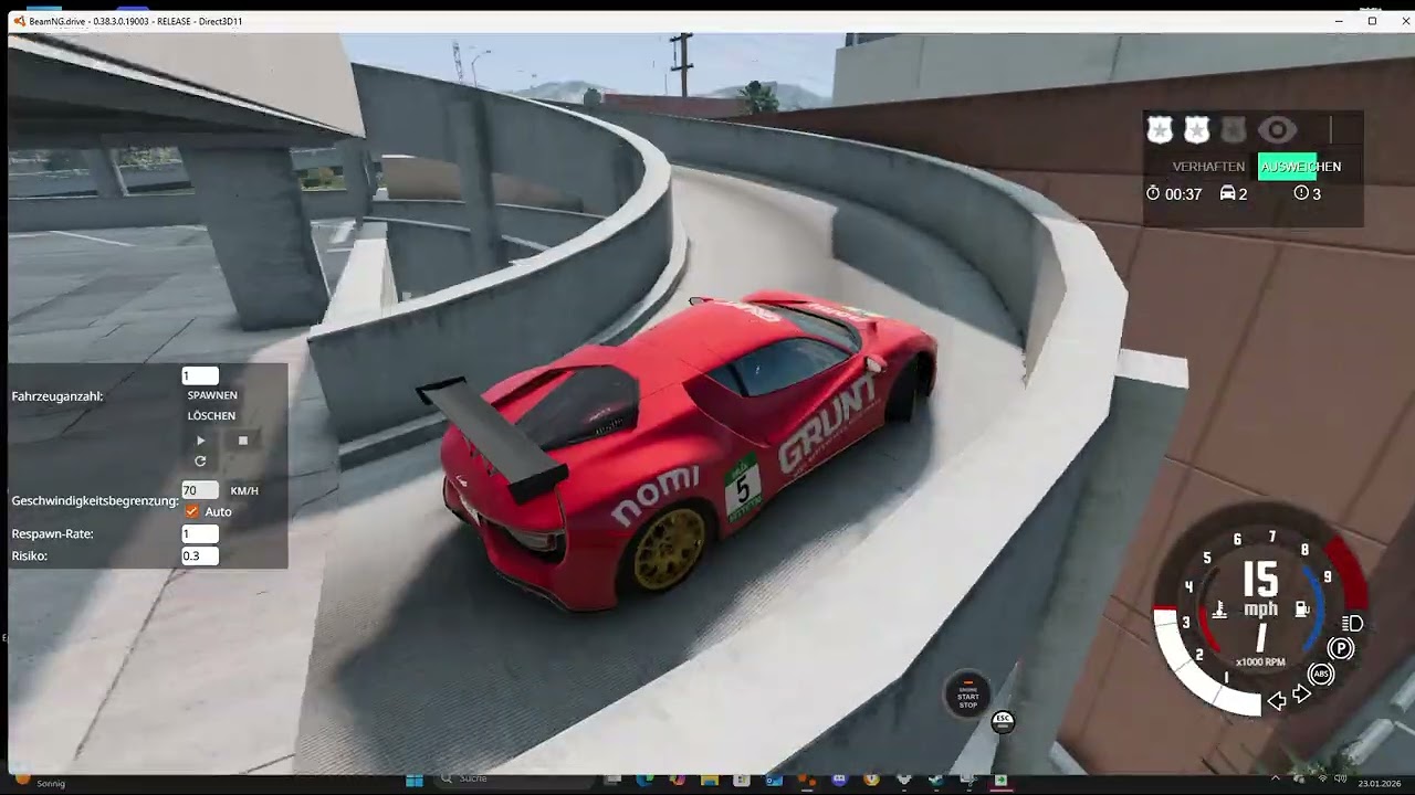 ich spiele beamng und enkomme leider nicht vor der polizei