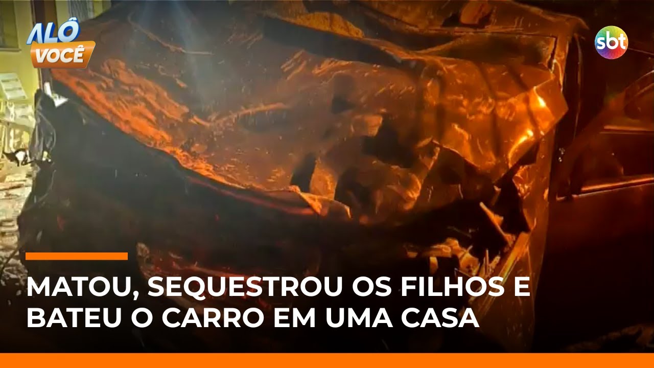 Homem mata vizinha da ex, sequestra filhos, furta veículo e causa acidente em SP | #AloVoce