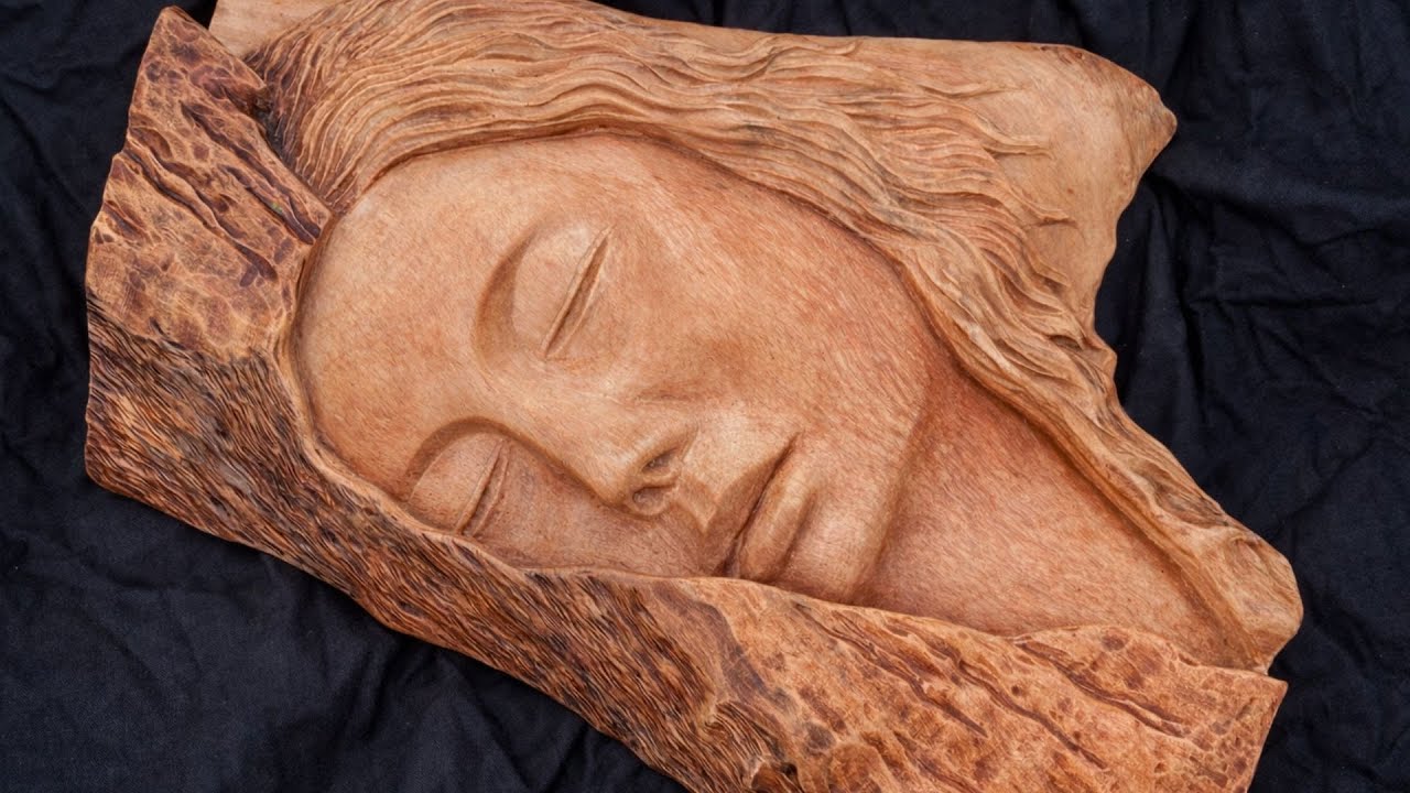 Women’s Faces in Wood Carvings