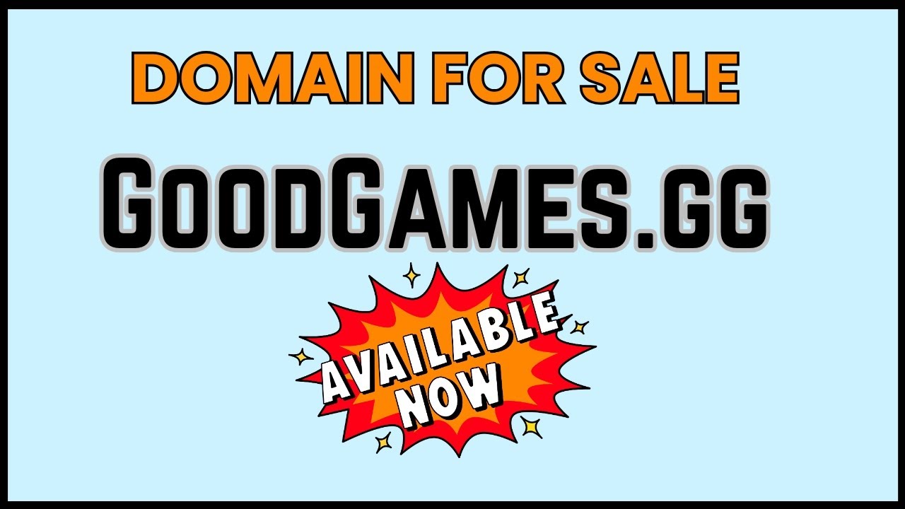 GoodGames.gg & Good-Game.gg Domain Names For Sale. Contact us!