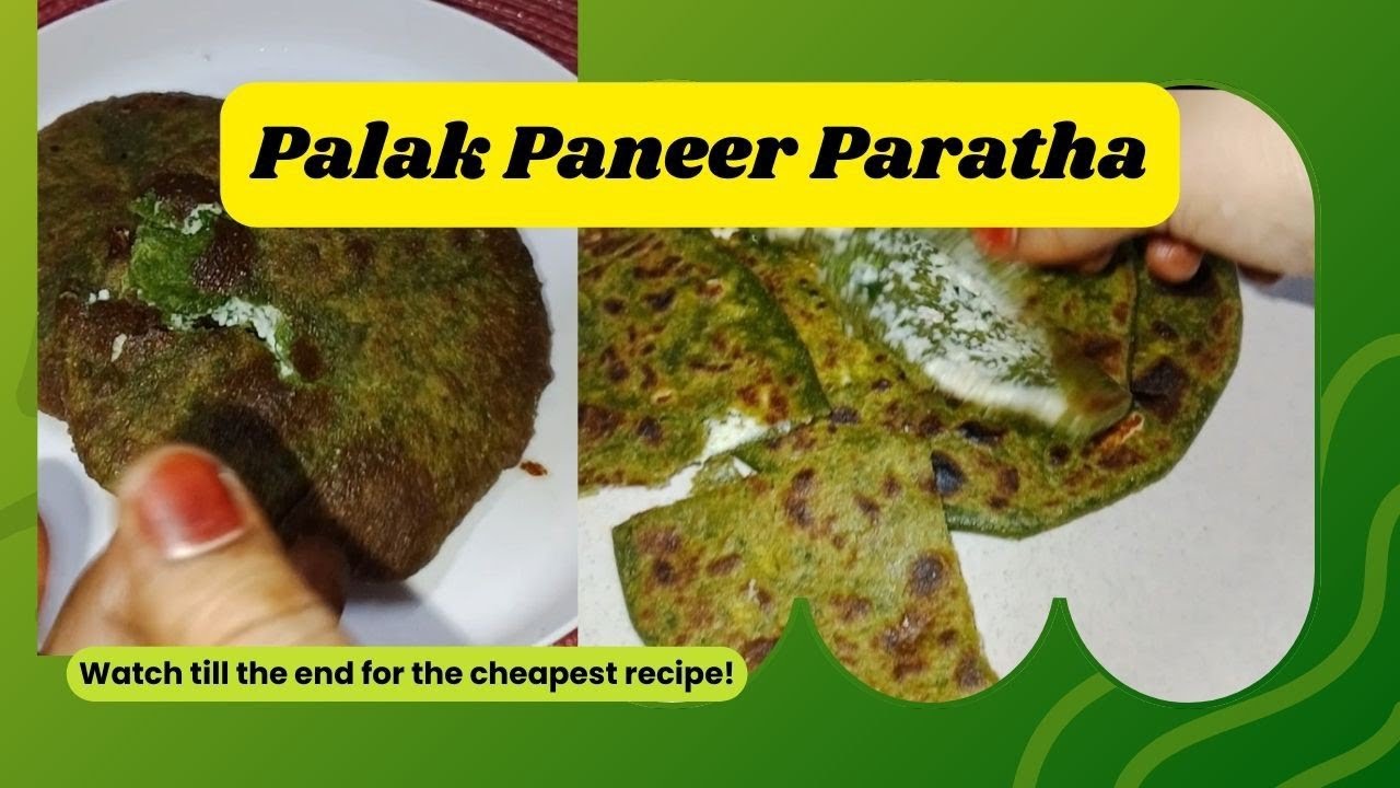 पालक पनीर पराठा | Palak Paneer Paratha | Palak Paneer Puri | झटपट पालक पनीर पूड़ी | KidsTiffin Recipe