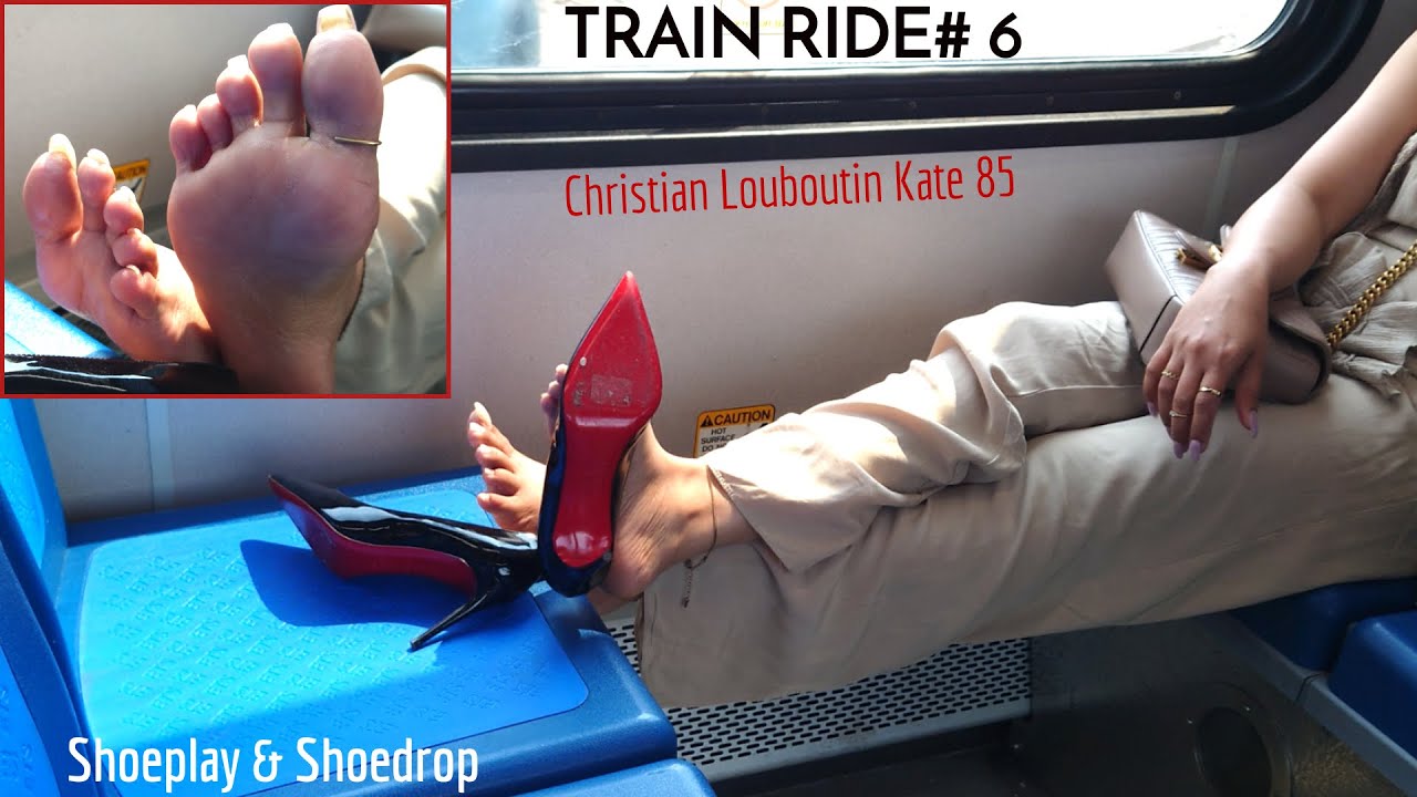 Train Ride# 6 | Christian Louboutin Kate 85 Pumps & The Beige Jumpsuit | Red Soles In The Train