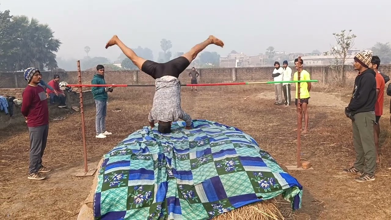 Sunday special mein high jump test ka practice 