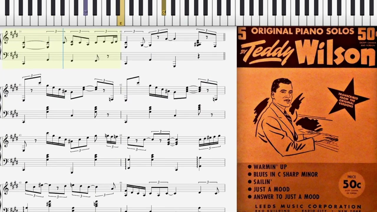 Blues In C# Minor by Teddy Wilson (1942, Blues piano)