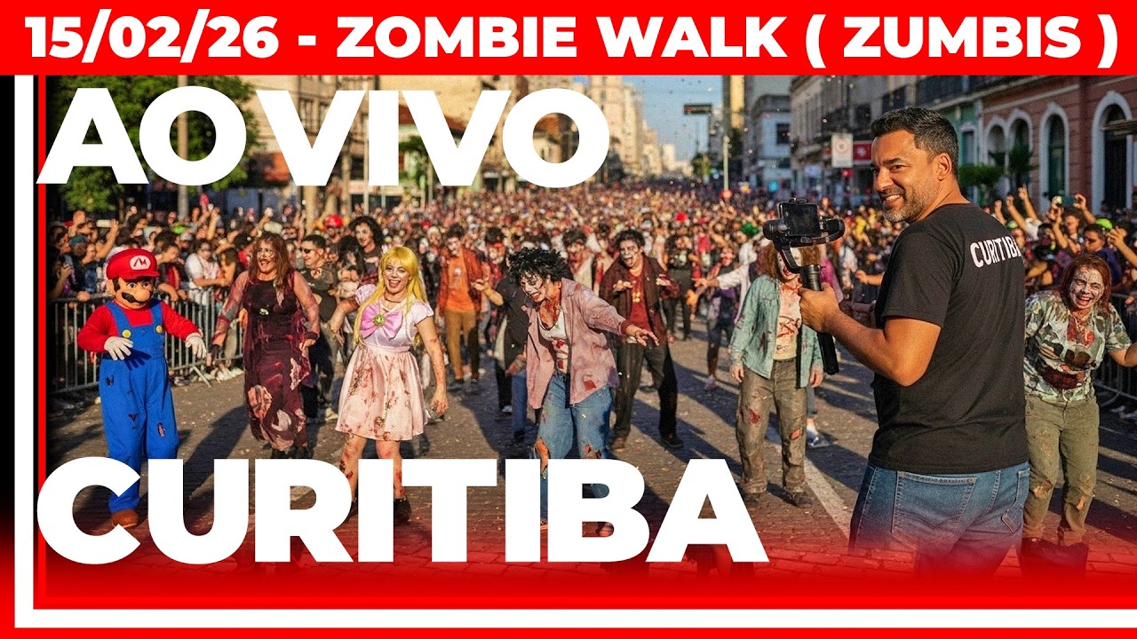 CURITIBA AO VIVO - ZOMBIE WALK, CARNAVAL NO CENTRO DA CIDADE