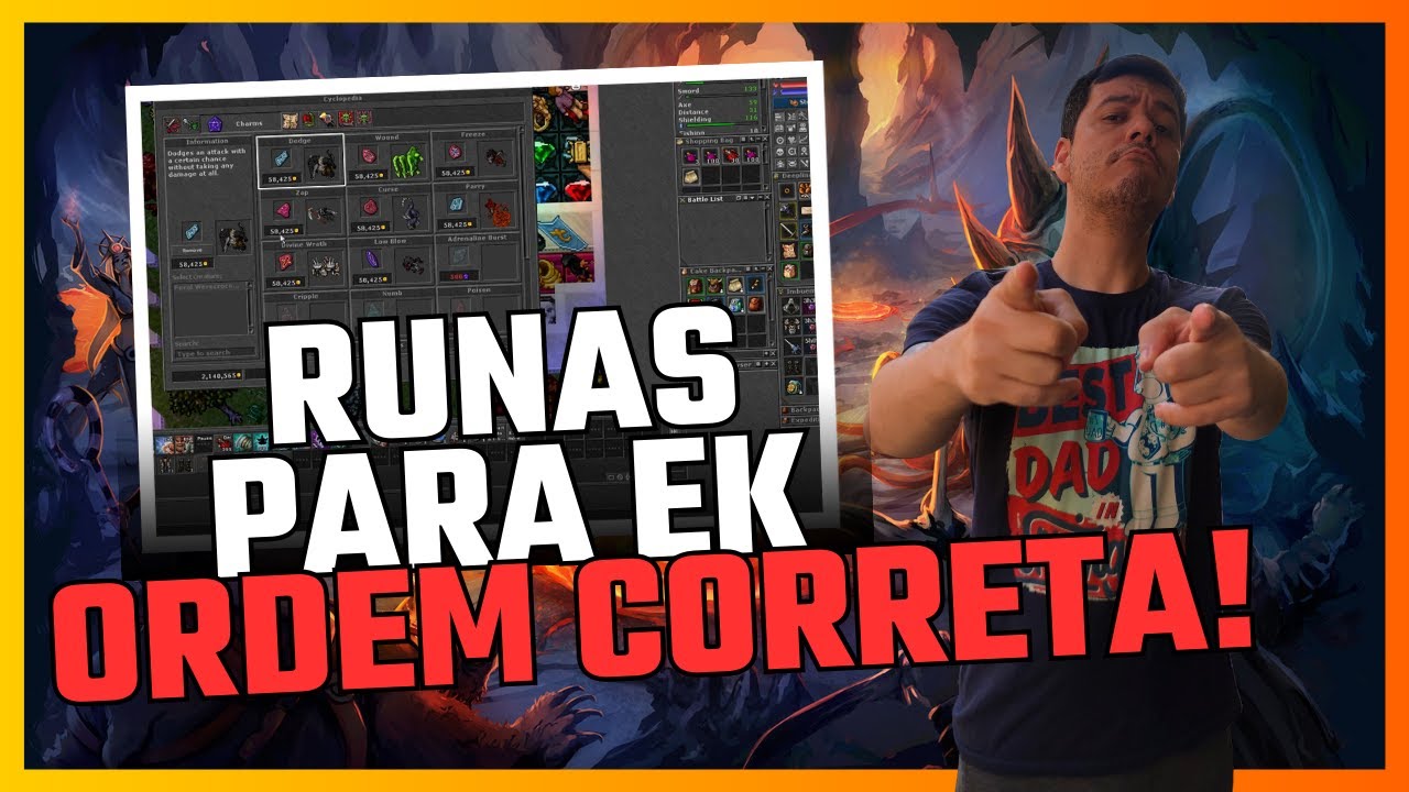 Tibia - Minha ordem de runas para EK. Você concorda?