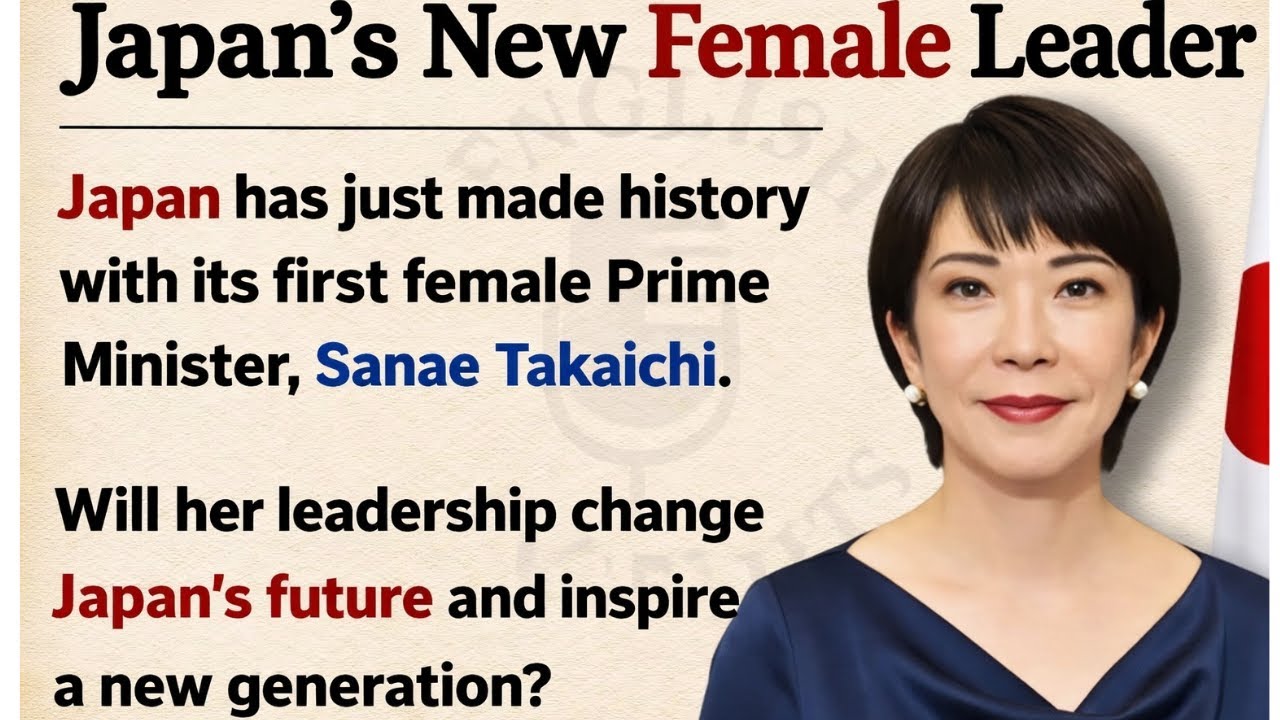 Sanae Takaichi: Japan's First Female PM | Learn English Through Real Stories!
