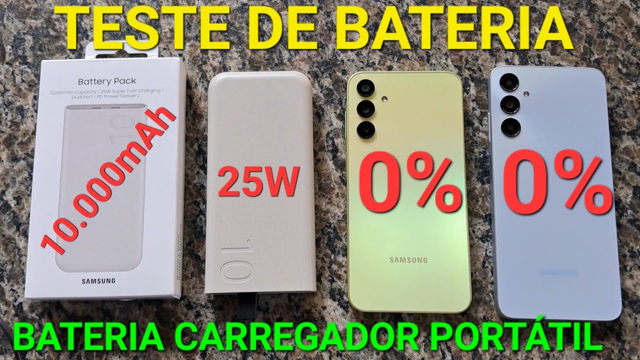 BATERIA CARREGADOR PORTÁTIL DA SAMSUNG É BOA? 10.000MAH CONSEGUE CARREGAR 2 SMARTPHONES?