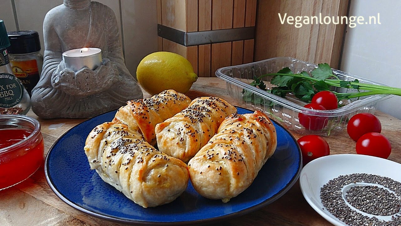 VEGAN WORSTENBROODJE 🌭MAKEN ALS BORRELHAPJE 🥂 MET VEGAN BLADERDEEG