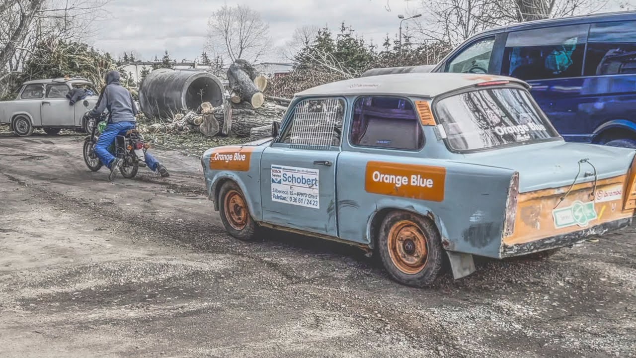 Simson S51 zieht Trabant 601 an