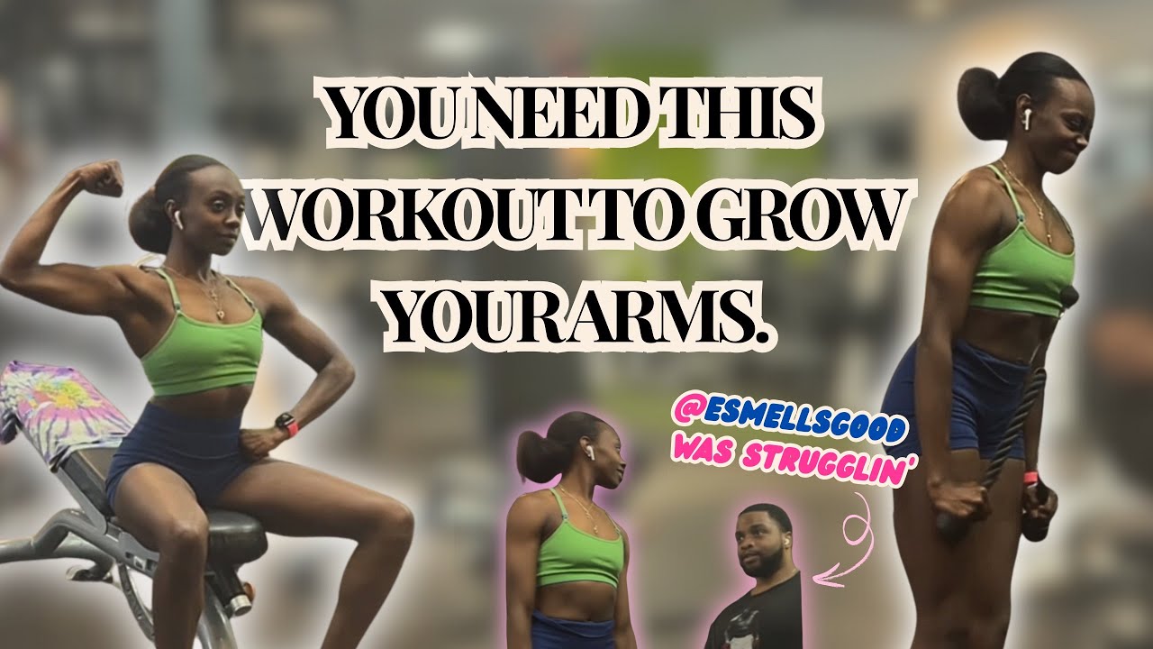 solid arm day pump - 4 exercises i will never skip | working out with @eSmellsGood 😍 