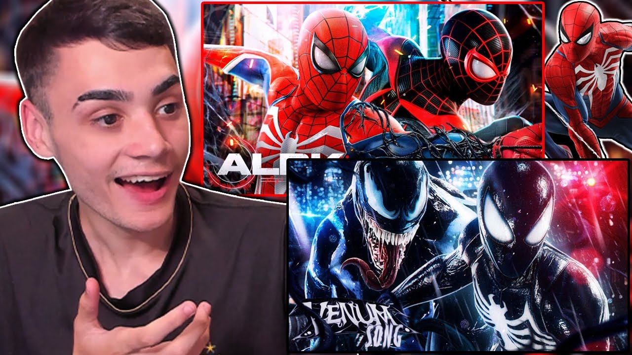 REACTs | Dois Aranhas - Marvel's Spider Man 2 / 🕷️ Rap do Simbionte - CURAR O MUNDO | ALBK & Venum