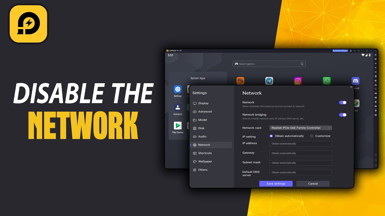 How To Disable Network In LDPlayer