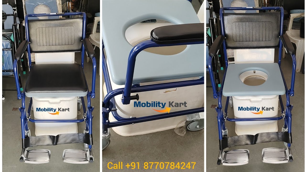 Karma Rainbow 13 | Roll On Western Toilet | Commode Wheelchair | Patients & Seniors