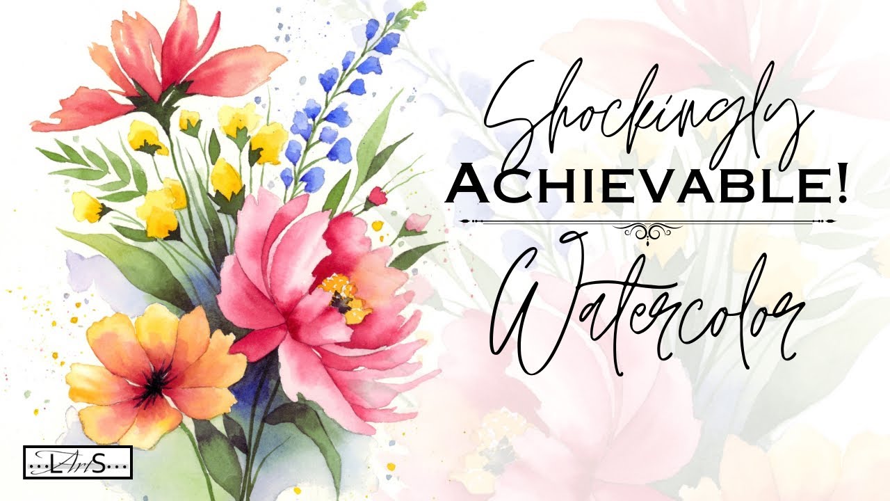 SHOCKING!! 😱 Easier Than it Looks! A Surprisingly Achievable Painting! Watercolor Flower Bouquet!