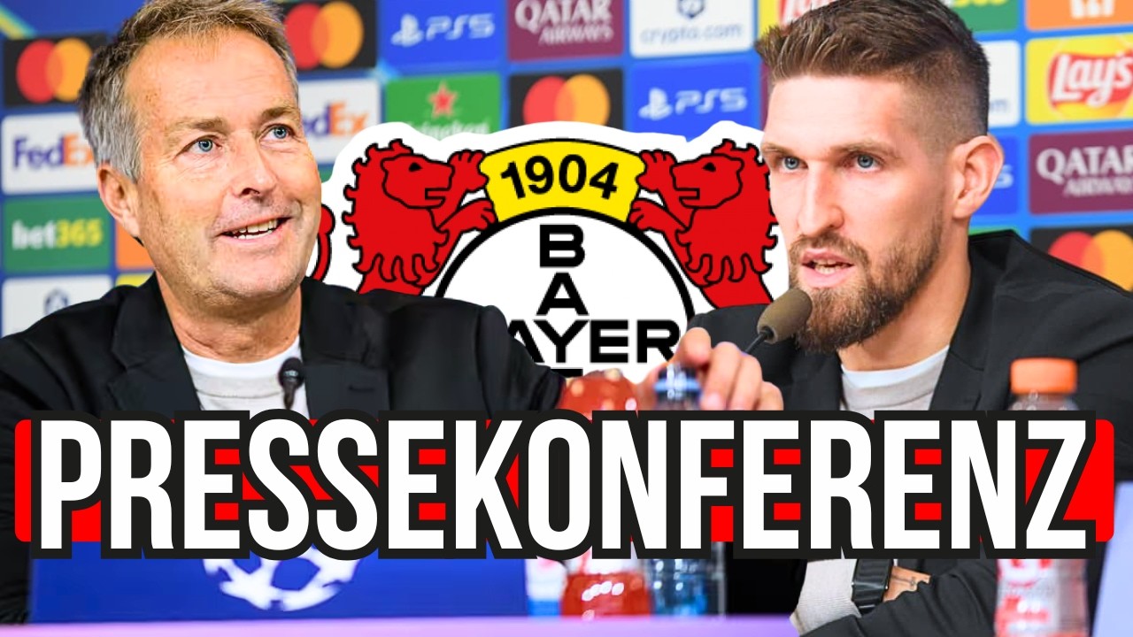 Kasper Hjulmand & Robert Andrich Pressekonferenz vor Bayer Leverkusen vs Olympiakos