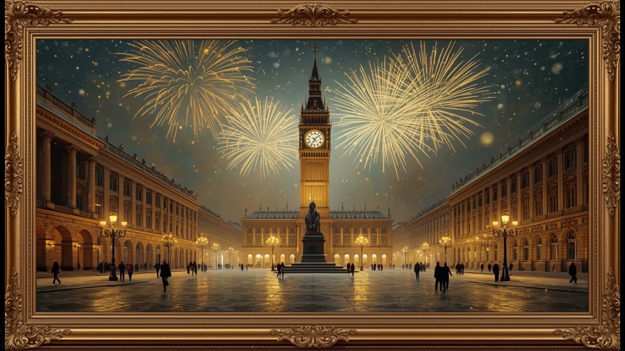 Happy New Year Art Frame 4K | Classic Holiday Paintings for TV