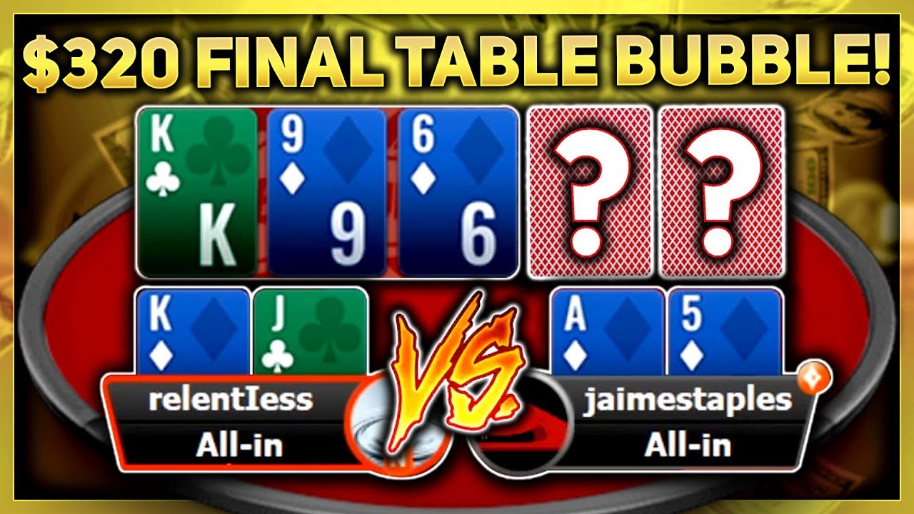 DECISIVE HAND ON THE FINAL TABLE BUBBLE!!! - $320 GLADIATOR!!